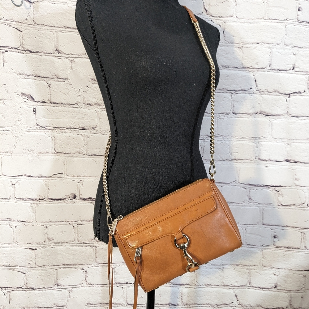 Rebecca Minkoff Mini M.A.C. tan leather crossbody